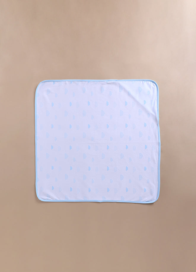 Le Pur Baby Hooded 2-Pack Soft Biocool Cotton Swaddle Blanket for Newborns – Blue Cloud Design (Set of 2) - LE PUR!